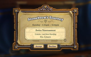 Illustration for article titled Hearthstone Is Finally About To Get A Tournament Mode